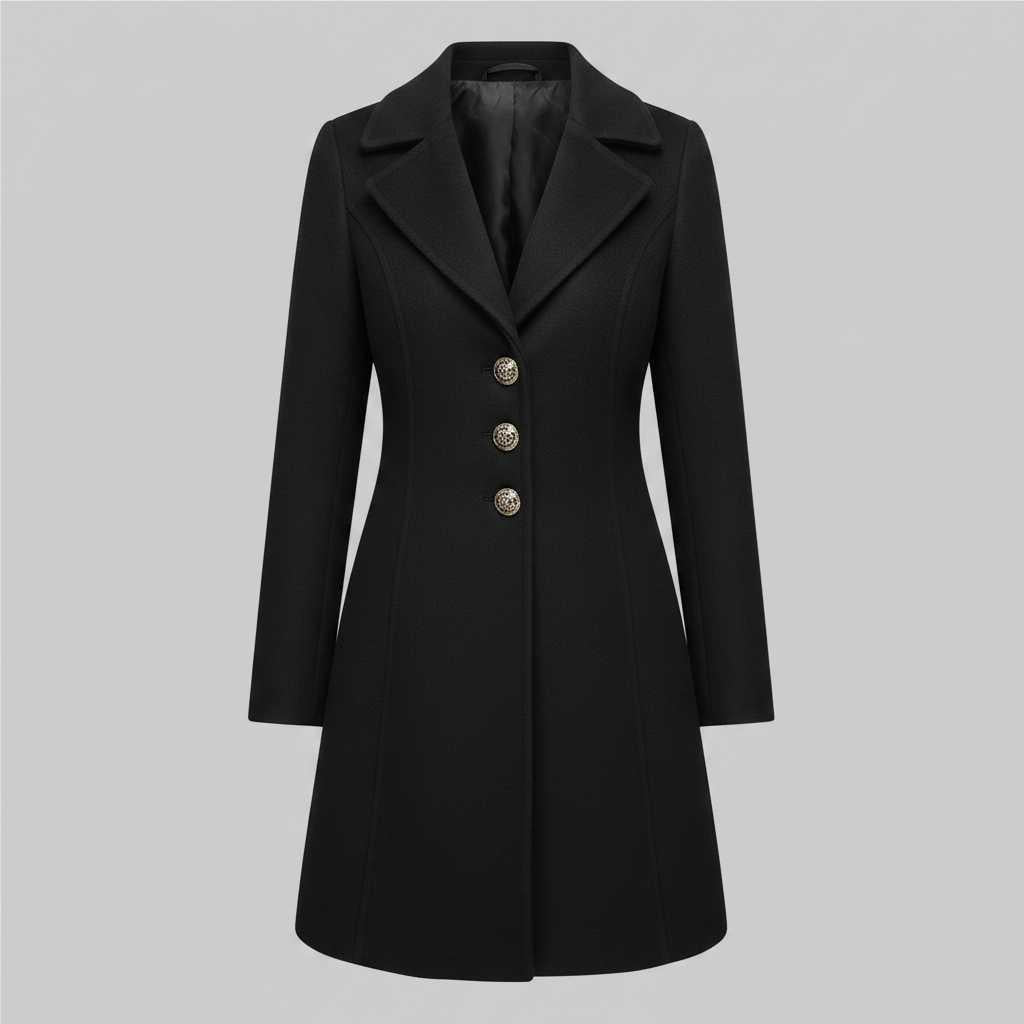Elegant Kort Kappa Svart | Dam Kappa