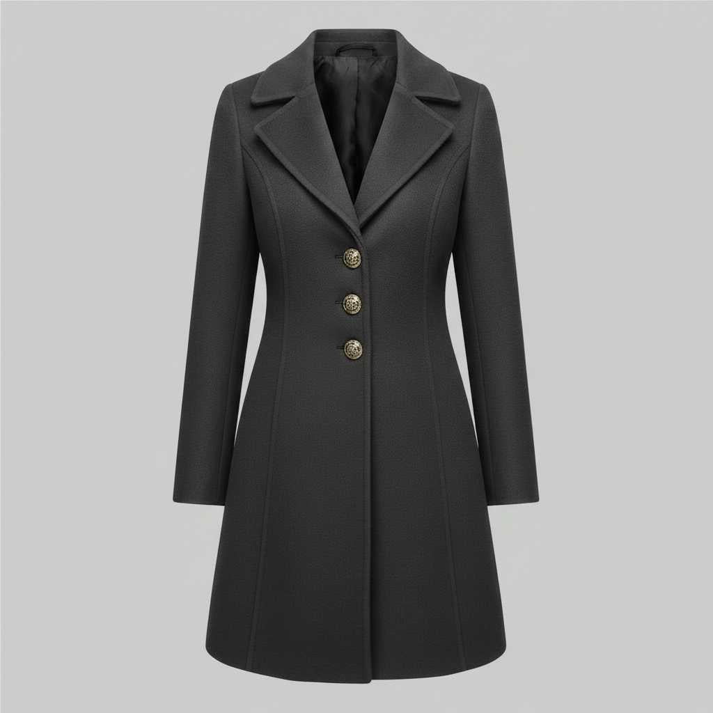 Elegant Kort Kappa Svart | Dam Kappa