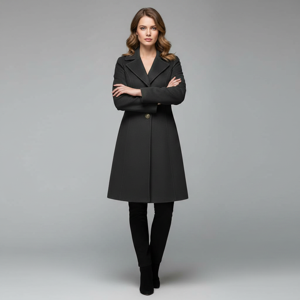Elegant Kort Kappa Svart | Dam Kappa