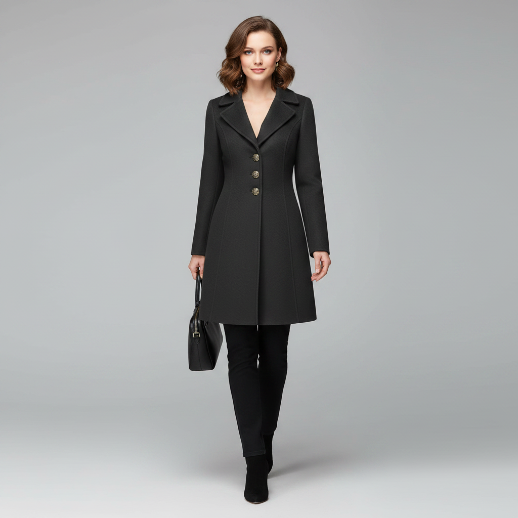 Elegant Kort Kappa Svart | Dam Kappa